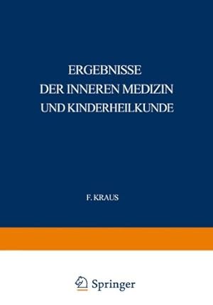 Seller image for Ergebnisse der Inneren Medizin und Kinderheilkunde: Neunzehnter Band (German Edition) by Langstein, L., Meyer, Erich, Schittenhelm, A., Brugsch, Th. [Paperback ] for sale by booksXpress