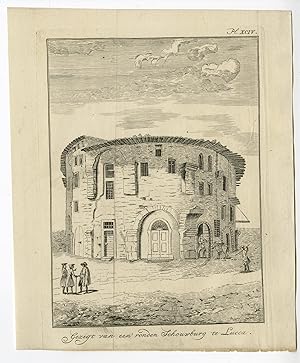 2 Antique Prints-ITALY-ROUND THEATER-THEATRE-LUCCA-Pococke-1776