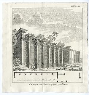 Bild des Verkufers fr Antique Print-GREECE-ATHENS-TEMPLE-OLYMPIAN ZEUS-OLYMPIEION-Pococke-1776 zum Verkauf von Pictura Prints, Art & Books