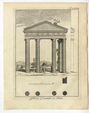 Antique Print-GREECE-ATHENS-ANCIENT GALLERY-COLUMN-Pococke-1776