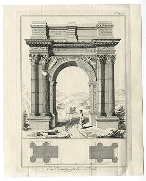Antique Print-CROATIA-ROMAN BURIAL MONUMENT-ARCH-PULA-POLA-Pococke-1776