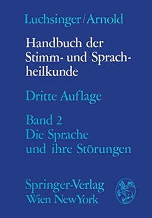 Seller image for Handbuch der Stimm- und Sprachheilkunde: Zweiter Band die Sprache und ihre Störungen (German Edition) [Soft Cover ] for sale by booksXpress