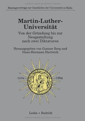 Imagen del vendedor de Martin-Luther-Universität (German Edition) by Berg, Gunnar [Paperback ] a la venta por booksXpress