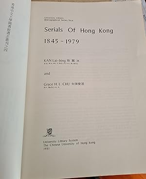 Seller image for Serials of Hong Kong 1845-1979 for sale by Lascar Publishing Ltd.