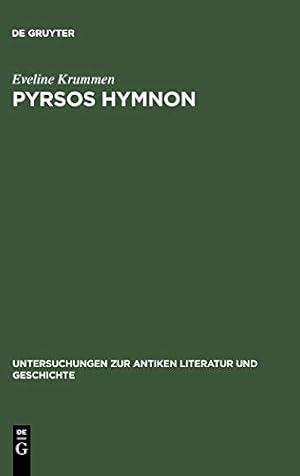 Image du vendeur pour Pyrsos Hymnon (Untersuchungen Zur Antiken Literatur Und Geschichte) (German Edition) [Hardcover ] mis en vente par booksXpress