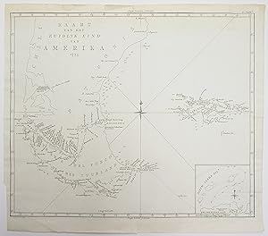 Kaart van het Zuidlijk Eind van Amerika 1775. Map]