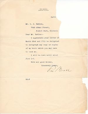 Seller image for Typed Note Signed for sale by Main Street Fine Books & Mss, ABAA