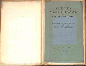 Seller image for Sortes Vergilianae;: Or, Vergil and to-day, an inaugural lecture delivered before the University of Liverpool, for sale by WeBuyBooks