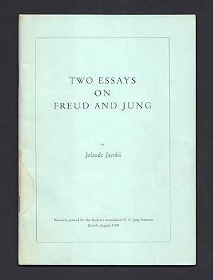 Bild des Verkufers fr Two Essays on Freud and Jung. I. An attempt to differentiate the major conceptions of Jung from those of Freud (1955). [.] II. Freud and Jung - Meeting and Parting (1956). zum Verkauf von Hatt Rare Books ILAB & CINOA