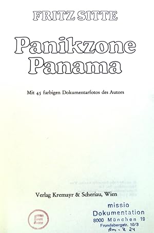 Bild des Verkufers fr Panikzone Panama. zum Verkauf von books4less (Versandantiquariat Petra Gros GmbH & Co. KG)