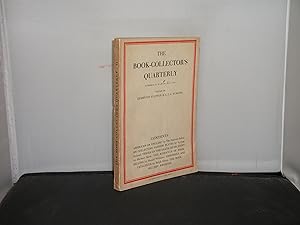 The Book-Collectors Quarterly II - March to May 1931 articles include Vyvyan Holland On Collectin...