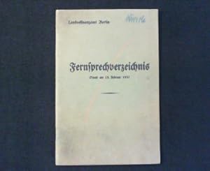 Fernsprechverzeichnis. Stand am 15. Februar 1937.