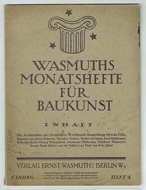 Wasmuths Monatshefte für Baukunst - Heft 4, 1914