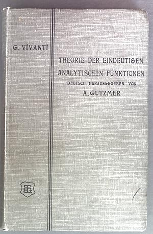 Seller image for Theorie der eindeutigen analytischen Funktionen for sale by books4less (Versandantiquariat Petra Gros GmbH & Co. KG)