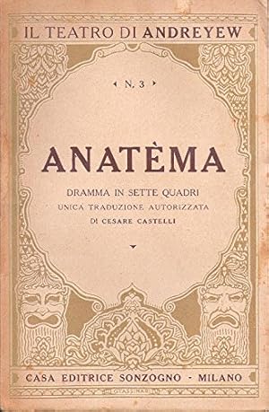 Immagine del venditore per ANATEMA dramma in sette quadri venduto da MULTI BOOK