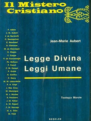 Bild des Verkufers fr Legge divina leggi umane zum Verkauf von Librodifaccia