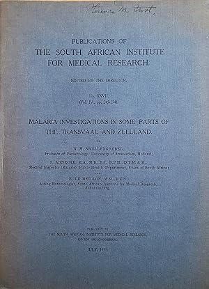 Imagen del vendedor de Malaria Investigations in Some Parts of the Transvaal and Zululand a la venta por Moneyblows Books & Music