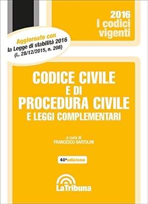 Seller image for Codice civile e di procedura civile e leggi complementari for sale by MULTI BOOK