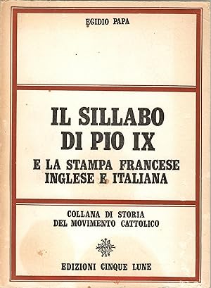 Il sillabo di Pio IX e la stampa francese, Inglese e Italiana