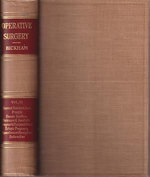 Bild des Verkufers fr Operative Surgery Covering the Operative Technic Involved in the Operations of General and Special Surgery. Volume 6 zum Verkauf von Jonathan Grobe Books