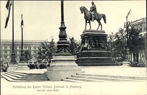 Bild des Verkäufers für Ansichtskarte / Postkarte Hamburg Altstadt, Kaiser Wilhelm Denkmal, Einweihung 1903 zum Verkauf von akpool GmbH