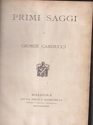Seller image for Primi saggi for sale by Librodifaccia
