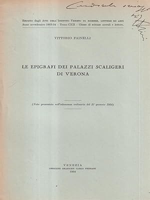 Bild des Verkufers fr Le epigrafi dei Palazzi Scaligeri zum Verkauf von Librodifaccia