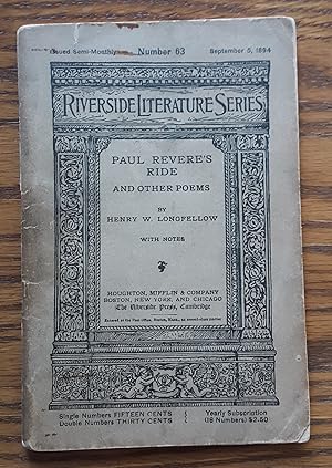 Paul Revere's Ride and Other Poems Riverside Literature Series No. 63
