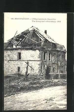 Carte postale Montfaucon, L`Observatoire du Kronprinz 1918
