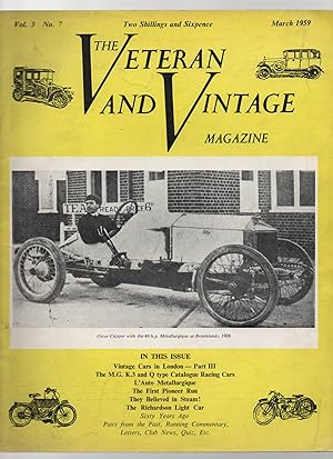 The Veteran and Vintage Magazine. March 1959
