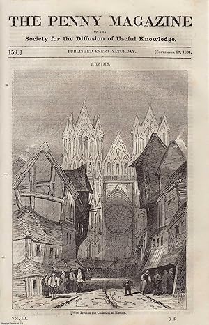 Bild des Verkufers fr Rheims (ancient city of France); Mohammedan Devotions; The Castle of Hastings, With The Chapel of The Virgin Mary, etc. Issue No. 159, September 27th, 1834. A complete original weekly issue of the Penny Magazine, 1834. zum Verkauf von Cosmo Books