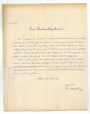 Bild des Verkufers fr Hektographierter Brief mit eigenh. U. zum Verkauf von Antiquariat INLIBRIS Gilhofer Nfg. GmbH