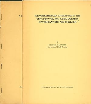 Hispano-American Literature in the United States, 1935: A Bibliography of Translations and Critic...