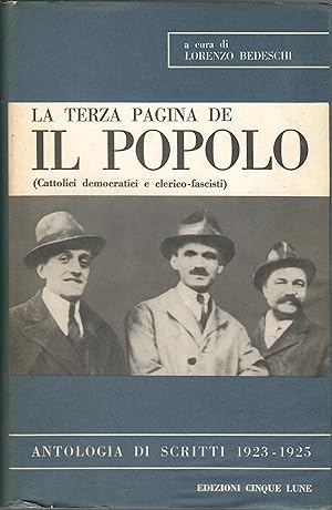 Immagine del venditore per La terza pagina de il Popolo - antologia di scritti 1923-1925 venduto da Librora