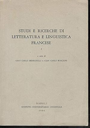 Seller image for Studi e ricerche di letteratura e linguistica francese for sale by MULTI BOOK