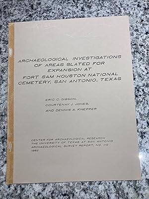 Immagine del venditore per Archaeological Investigations of Areas Slated for Expansion at Fort Sam Houston National Cemetery, San Antonio, Texas venduto da TribalBooks