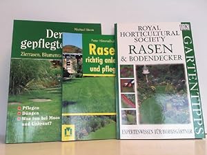 Imagen del vendedor de Konvolut aus 3 Ratgebern: 1. DK Gartentipps: Rasen und Bodendecker. / 2. Rasen richtig anlegen und pflegen. / 3. Der gepflegte Rasen. a la venta por Antiquariat Ehbrecht - Preis inkl. MwSt.