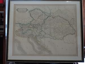 Alemania, dominios austriacos. Lombardía Hungría República Checa Dalmacia. Mapa LIZARS 1842.