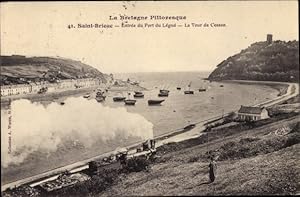 Ansichtskarte / Postkarte Saint Brieuc Côtes d'Armor, Entree du Port du Legue, La Tour de Cesson