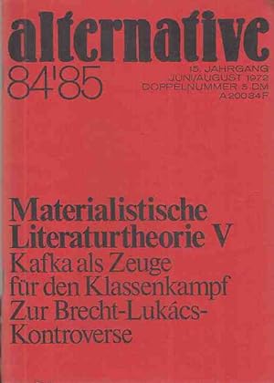 Nr. 84-85 / 1972. alternative. Zeitschrift für Literatur und Diskussion. Doppelnummer.