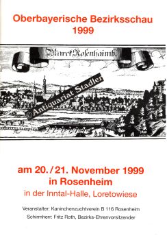 Oberbayerische Bezirksschau 1999 am 20./21. November 1999 in Rosenheim.