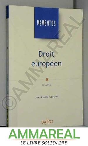 Image du vendeur pour Droit europen mis en vente par Ammareal