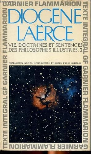 Imagen del vendedor de Vie, doctrines et sentences des philosophes illustres Tome 2 a la venta por Le-Livre