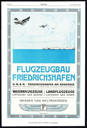 Antique Print-ADVERTISING-AGO-AIRCRAFT INDUSTRY-FRIEDRICHSHAFEN-GERMANY-1918