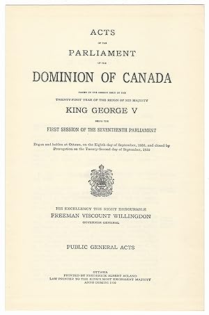 UNEMPLOYMENT RELIEF ACT (1930). An Act for the granting of aid for the Relief of Unemployed.