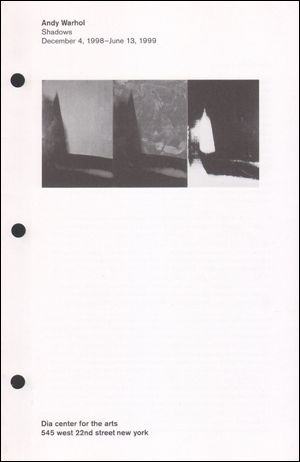 Immagine del venditore per Andy Warhol : Shadows venduto da Specific Object / David Platzker