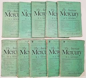 The American Mercury. 1933 10 ISSUES (MISSING APRIL & JUNE). (with two Langston Hughes contributi...