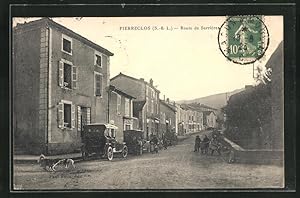 Carte postale Pierreclos, Route de Serriéres