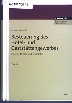 Bild des Verk�ufers f�r Besteuerung des Hotel- und Gastst�ttengewerbes : mit Arbeitshilfen und Checklisten. zum Verkauf von books4less (Versandantiquariat Petra Gros GmbH & Co. KG)