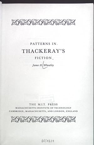 Bild des Verkufers fr Patterns in Thackeray's Fiction. zum Verkauf von books4less (Versandantiquariat Petra Gros GmbH & Co. KG)